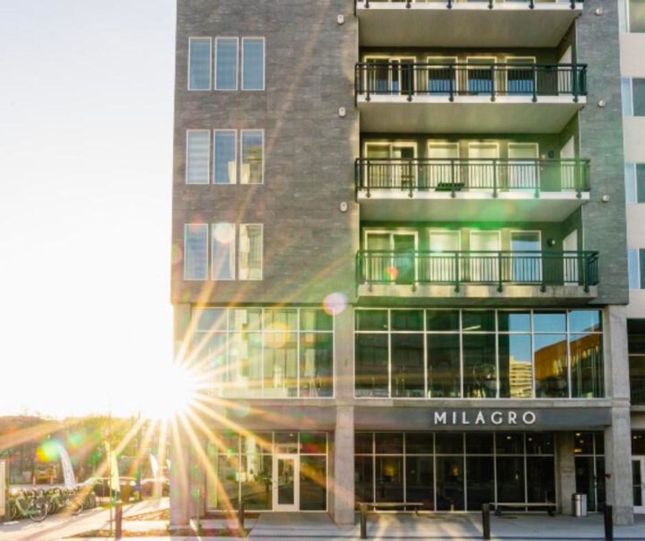 Milagro Apartments in Salt Lake City entrance